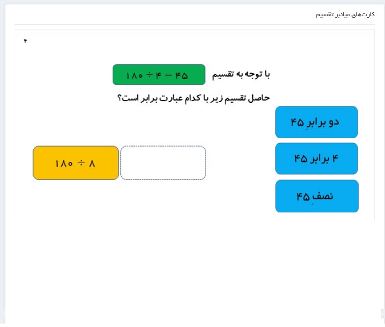 کارت میانبر میانبر تقسیم